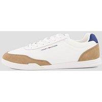 Tommy Hilfiger Lo Profile Nylon Suede Mix Trainers - Off White