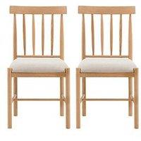 Gallery Direct Set Of 2 Eton Dining Chairs Natural