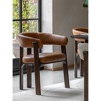 Gallery Direct Onda Brown Leather Dining Chair