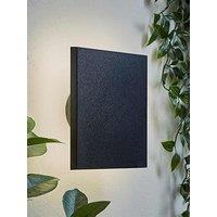 Valuelights Chad Matte Black Backlit Square Ip65 Integrated Led Outdoor Wall Light
