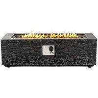 Teamson Home 42 Retangle Faux Stone Gas Fire Pit