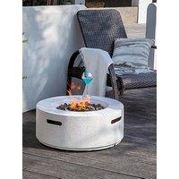 Teamson Home 28 Round Terrazo Gas Fire Pit- Ivory