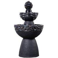 Teamson Home 36.5" Three-Tier Stone Pedestal Water Fountain