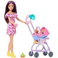 Barbie Skipper Babysitters Inc. Playset With Skipper Doll, Baby Doll, Stroller & 7 Accessories