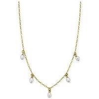 Chlobo Gold Ethereal Multi Pearl Drop Necklace