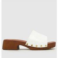 Schuh Verity Suede Clog Sandal - White