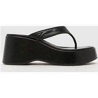 Schuh Tonio Chunky Toe Post Sandal - Black