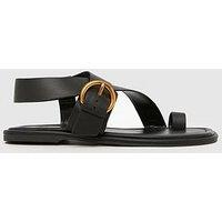 Schuh Tanvi Leather Sandal - Black