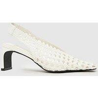 Schuh Saturday Woven Heel Sandals - White