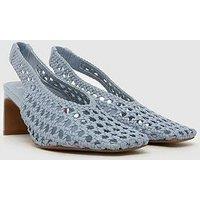 Schuh Saturday Woven Heel - Blue