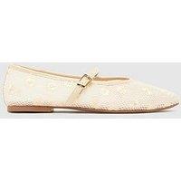 Schuh Lisbeth Crochet Ballerina - White