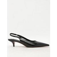 Schuh Shery Kitten Heel Court Shoe - Black