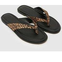 Schuh Thailand Leather Toe Post - Beige & Brown