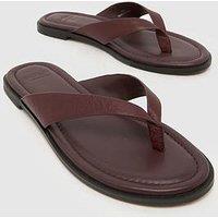 Schuh Thailand Leather Toe Post - Burgundy