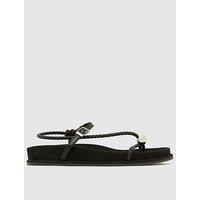 Schuh Tuesday Hardware Footbed Sandal - Black
