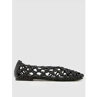 Schuh Lotte Woven Ballerina - Black