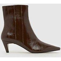 Schuh Brooklyn Kitten Heel Boot - Brown