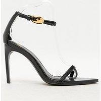 Schuh Stylish Point Heeled Sandal - Black