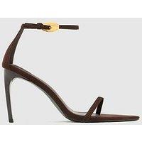 Schuh Stylish Point Heeled Sandal - Brown