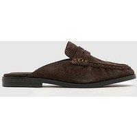 Schuh Leeds Leather Backless Loafers - Brown