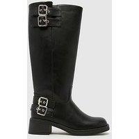 Schuh Disk Buckle Biker Boot - Black