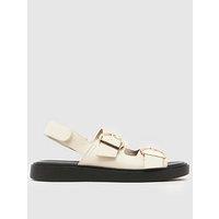 Schuh Wide Fit Tenerife Buckle Sandal - Off White