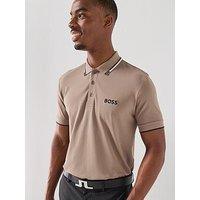 Boss Mens Golf Paddy Pro Polo Shirt - Beige