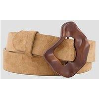 The Very Collection Feature Buckle Belt - Beige