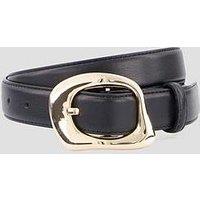 The Very Collection Gold Buckle Belt - Black