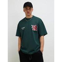 River Island Badge Graphic T-Shirt - Green