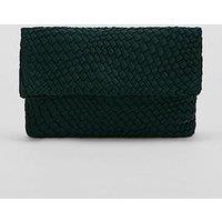 The Very Collection Woven Fold Over Clutch Bag