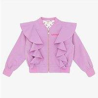 Lelli Kelly Ruffle Bomber Jacket - Pink