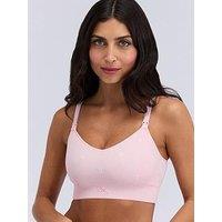 Boux Avenue Nursing Bow Emb Rib Bralette - Pink Mix