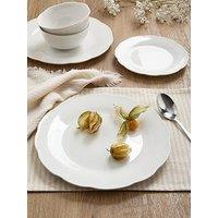 The Very Collection Soft Scallop 12 Piece Porcelain & Dinner Set