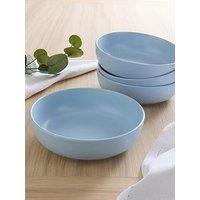The Very Collection Saintes 4 Piece Pasta Bowls - Nordic Blue