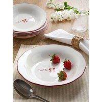 The Very Collection Soft Scallop Set Of 4 Pasta Bowls - Bow Decal