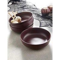 The Very Collection Saintes 4 Piece Pasta Bowls - Dark Plum
