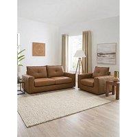 The Very Collection Tribeca 3 Seater Leather Sofa + Chair - Fsc Certified