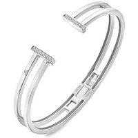 Hot Diamonds Double T Bar Bangle