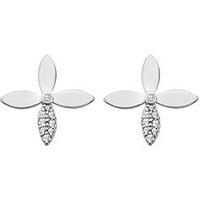 Hot Diamonds Cross Flower Stud Earrings