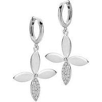 Hot Diamonds Cross Flower Drop Earrings