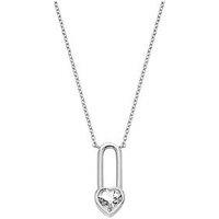 Hot Diamonds Solitaite Oblong Necklace - Heart