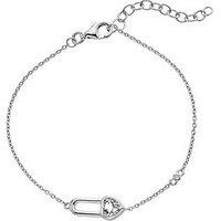 Hot Diamonds Solitaite Oblong Bracelet - Heart