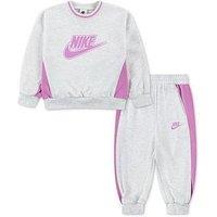 Nike Unisex Color Blocked Crew Set - Grey