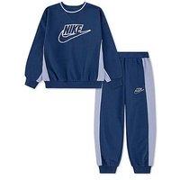 Nike Unisex Color Blocked Crew Set - Navy
