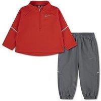 Nike Boys Half Zip Tracksuit - Grey