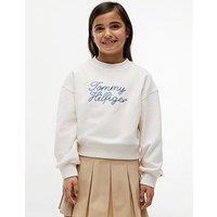 Tommy Hilfiger Rope Logo Relaxed Terry Sweatshirt - Off White