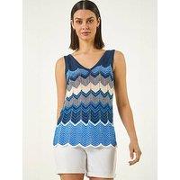 Roman Wave Chevron Knitted Vest