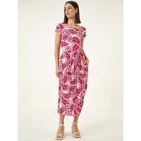 Roman Floral Pocket Midi Dress
