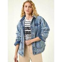 Roman Denim Button Front Pocket Jacket